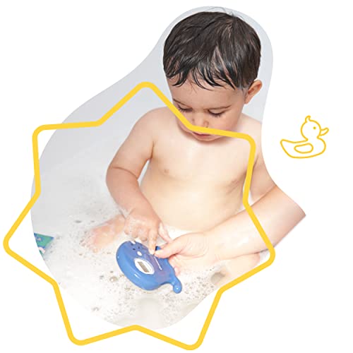 Detalle de Badabulle Thermomètre de bain digital pour bébé — poulpe ludique, précision à 1 degré et alerte sécurité