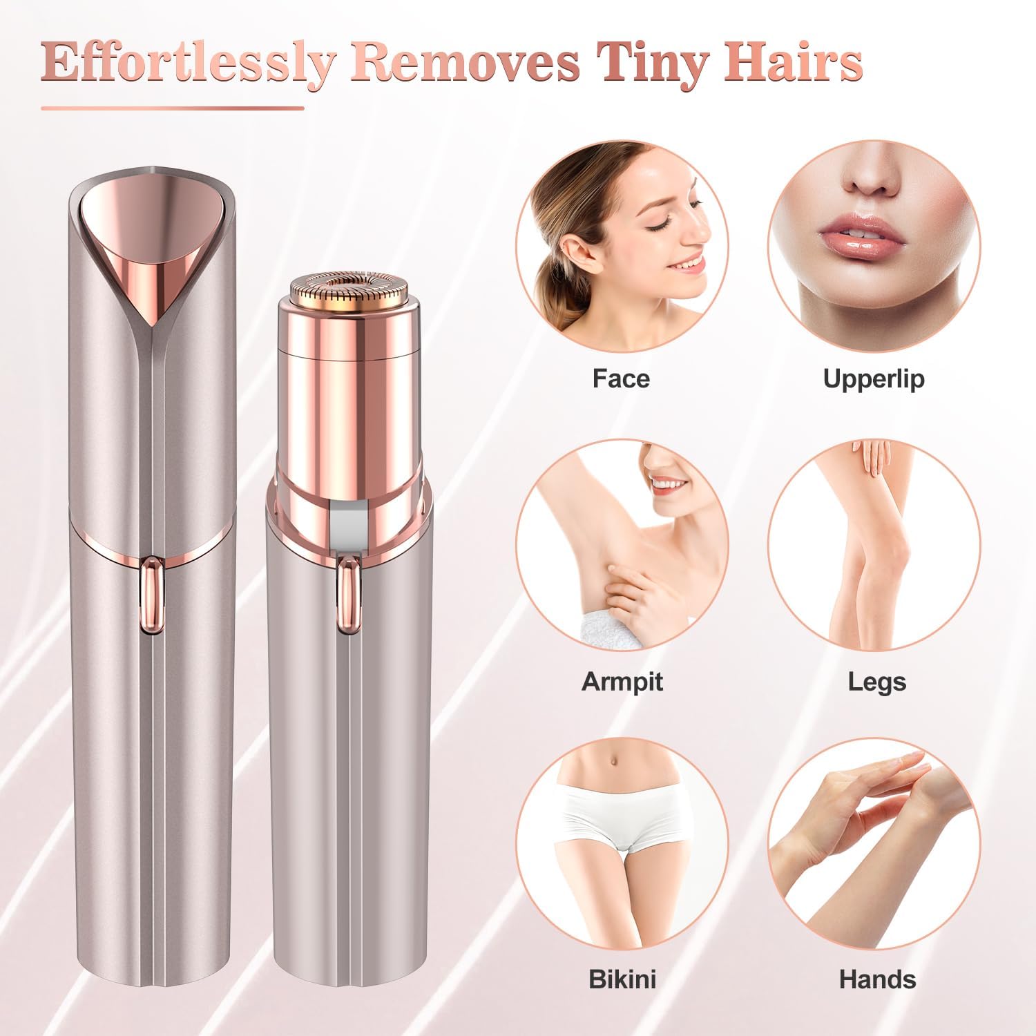 Thumbnail 2 de Vexloria Facial Hair Remover for Women with Replacement Head – USB Rechargeable Shaver for Face