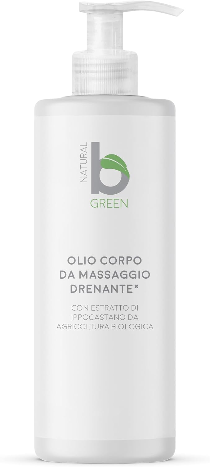 Olio Drenante per Massaggi Professionali con Estratto di Centella Asiatica – 500 ml Biologico Made in Italy