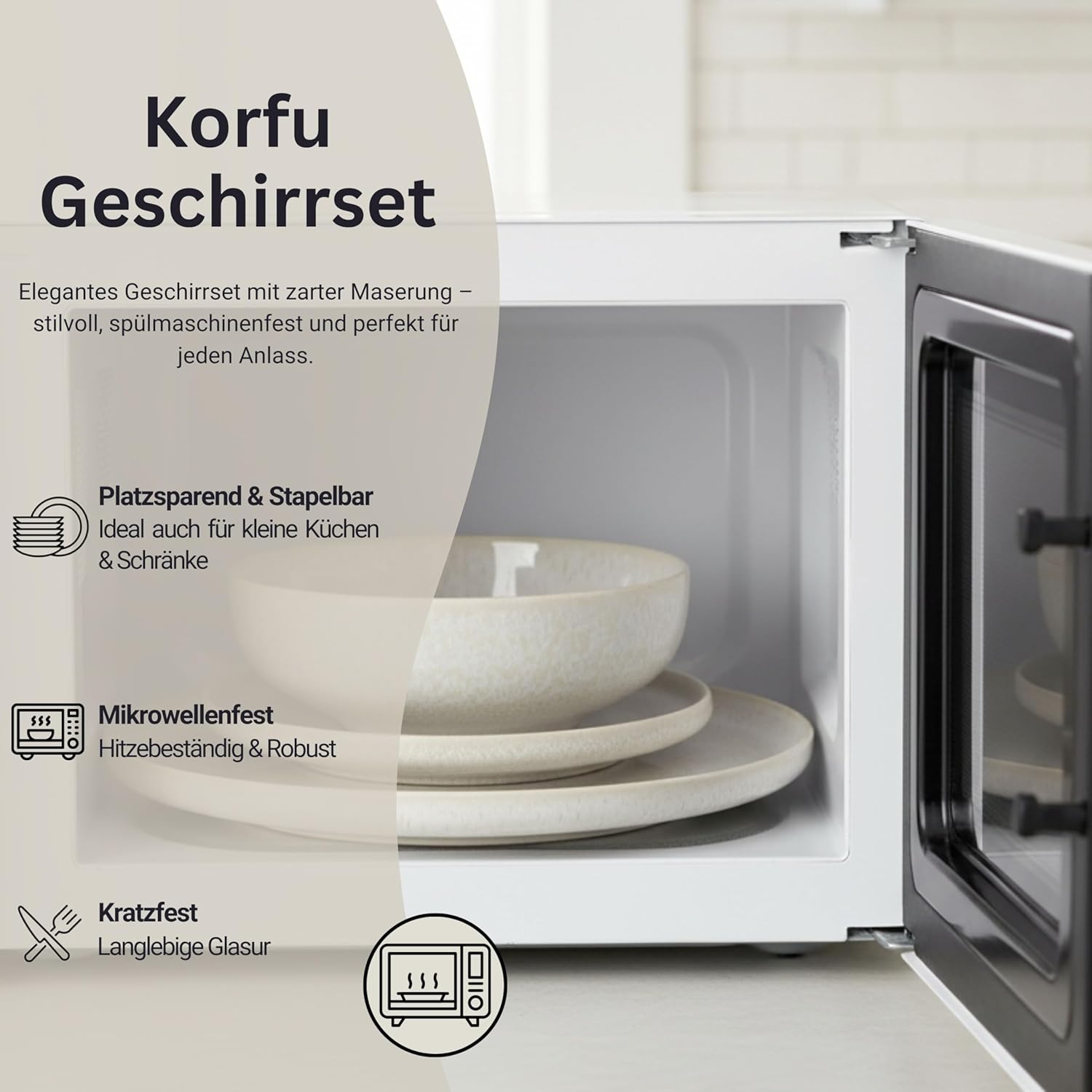 Detalle de SÄNGER Korfu Geschirrset 12-teilig