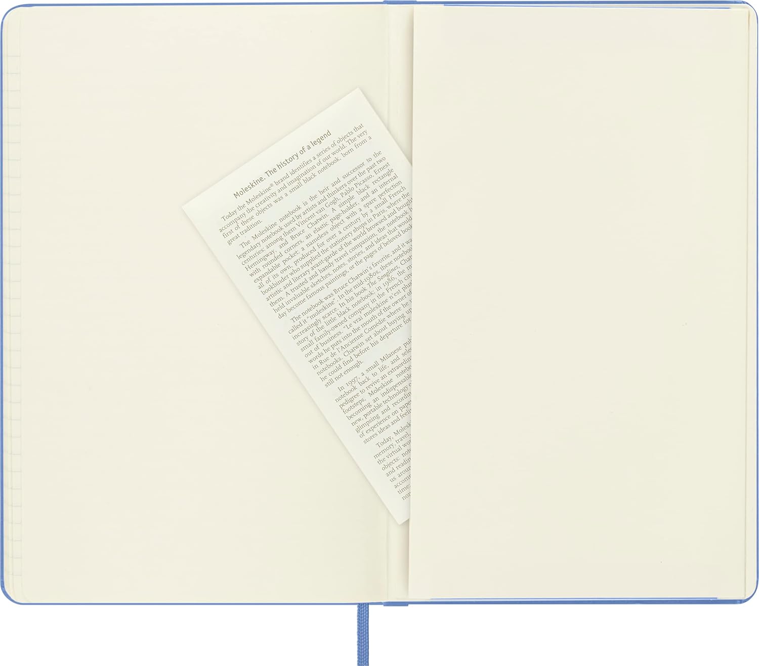 Detalle de Moleskine Classic Notebook – Taccuino a Righe, Copertina Rigida, Blu Ortensia (Large 13x21 cm, 240 pagine)