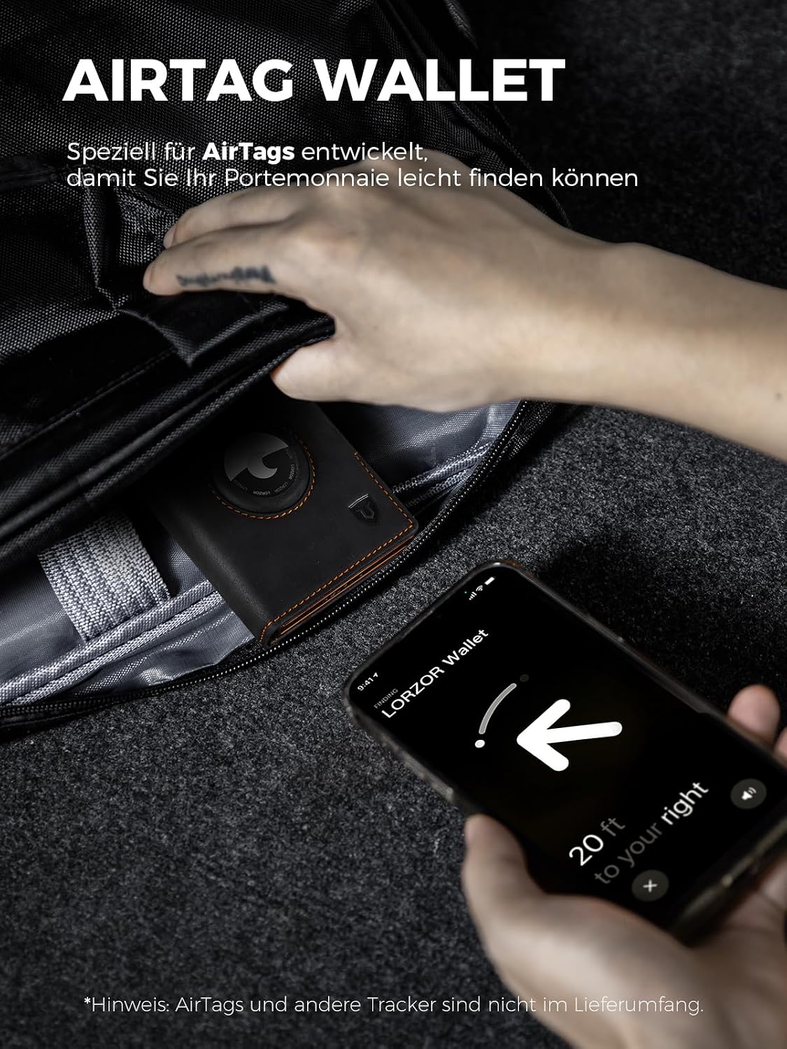 Thumbnail 4 de LORZOR Slim Wallet AirTag RFID Schutz