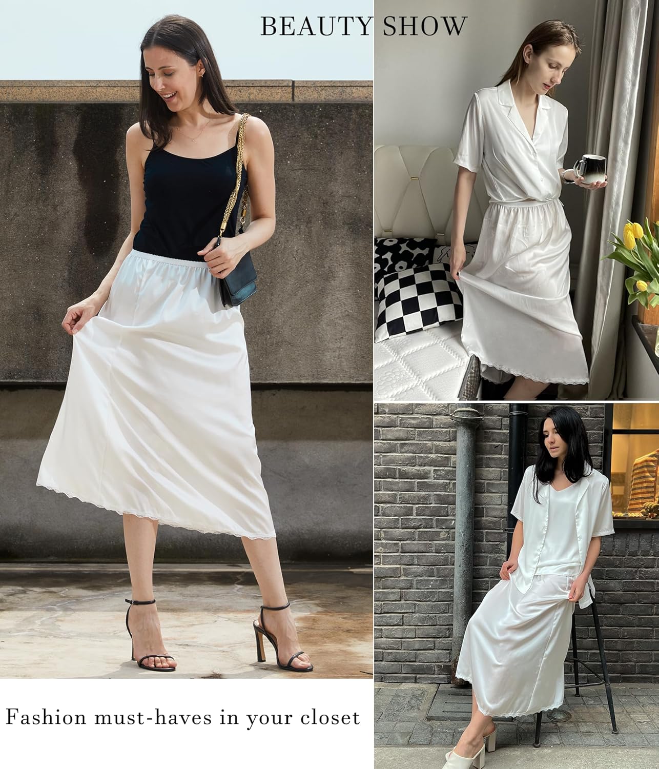 Thumbnail 4 de Avidlove Jupon long en satin pour femme