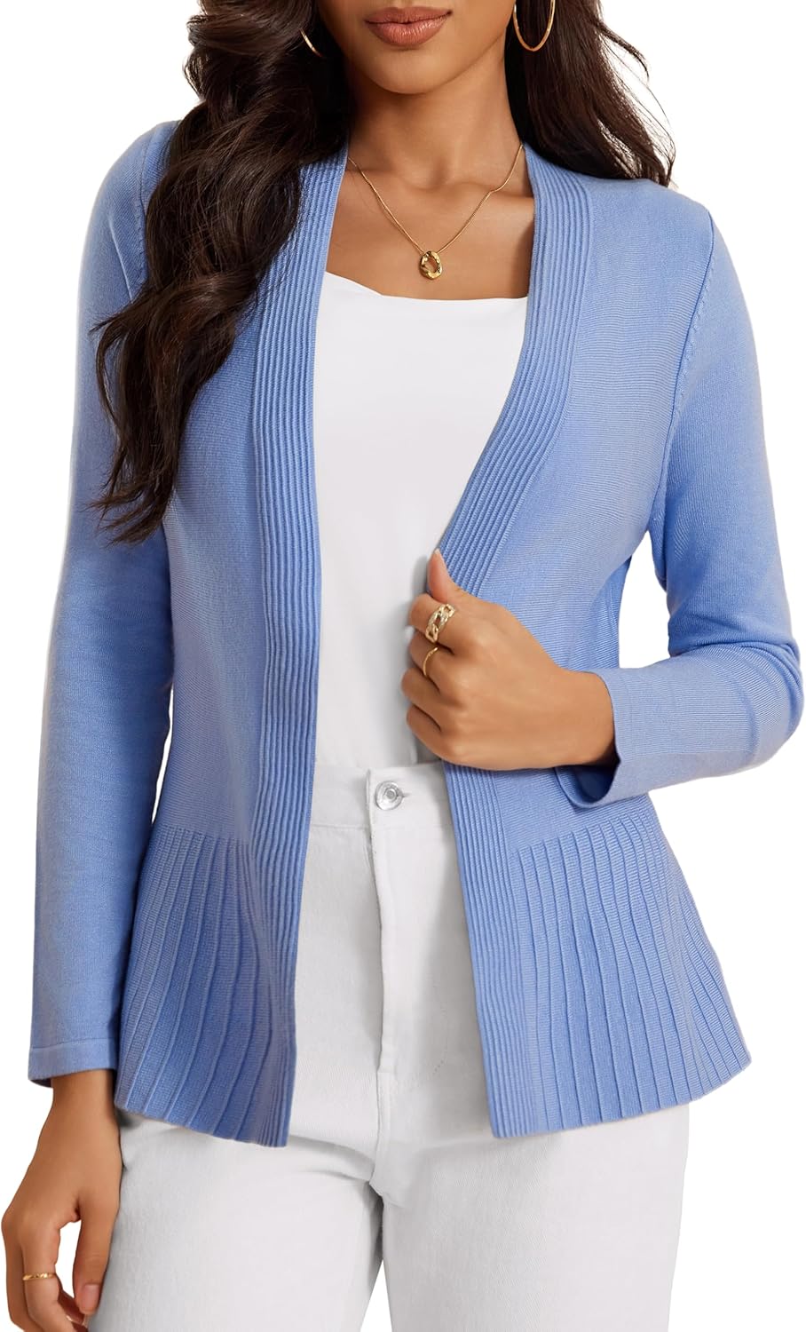 Thumbnail 5 de Casuashion Women's Casual Open Front Draped Cardigan