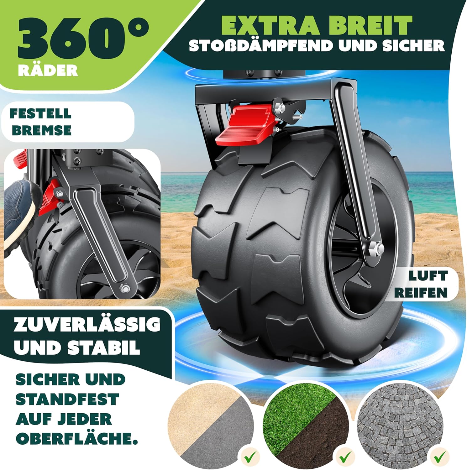 Thumbnail 3 de KESSER® Carro de Mano GTR9000 🍎 Capacidad 200 kg, plegable y resistente