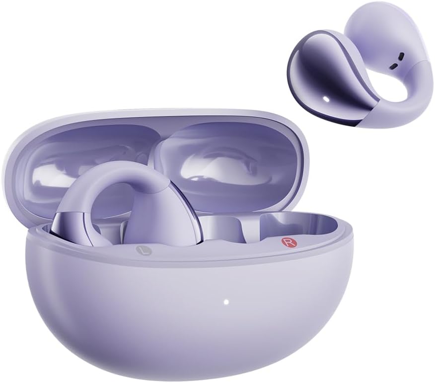 Detalle de QCY Crossky C30 cuffie open-ear wireless Bluetooth 5.4 con chiamate ENC e doppia connessione