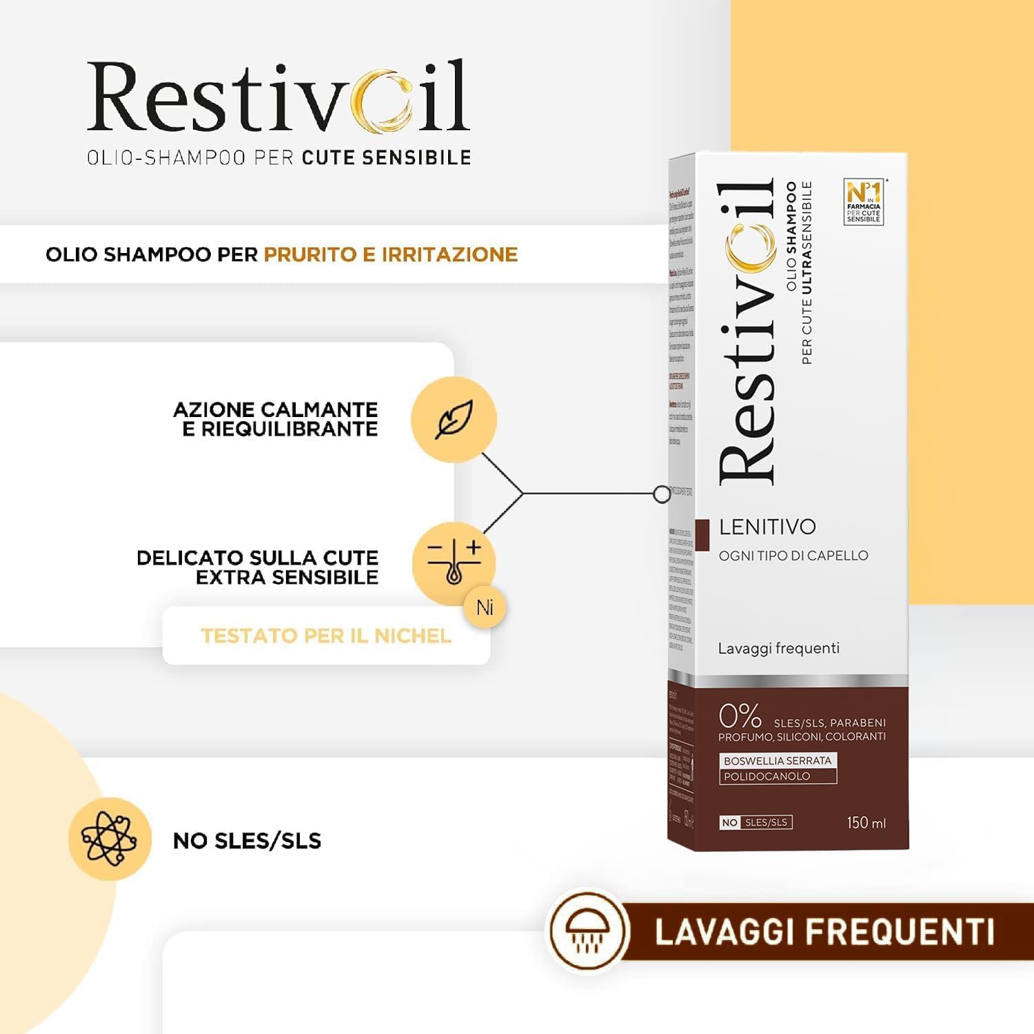 Detalle de RestivOil Zero shampoo anti prurito 150 ml