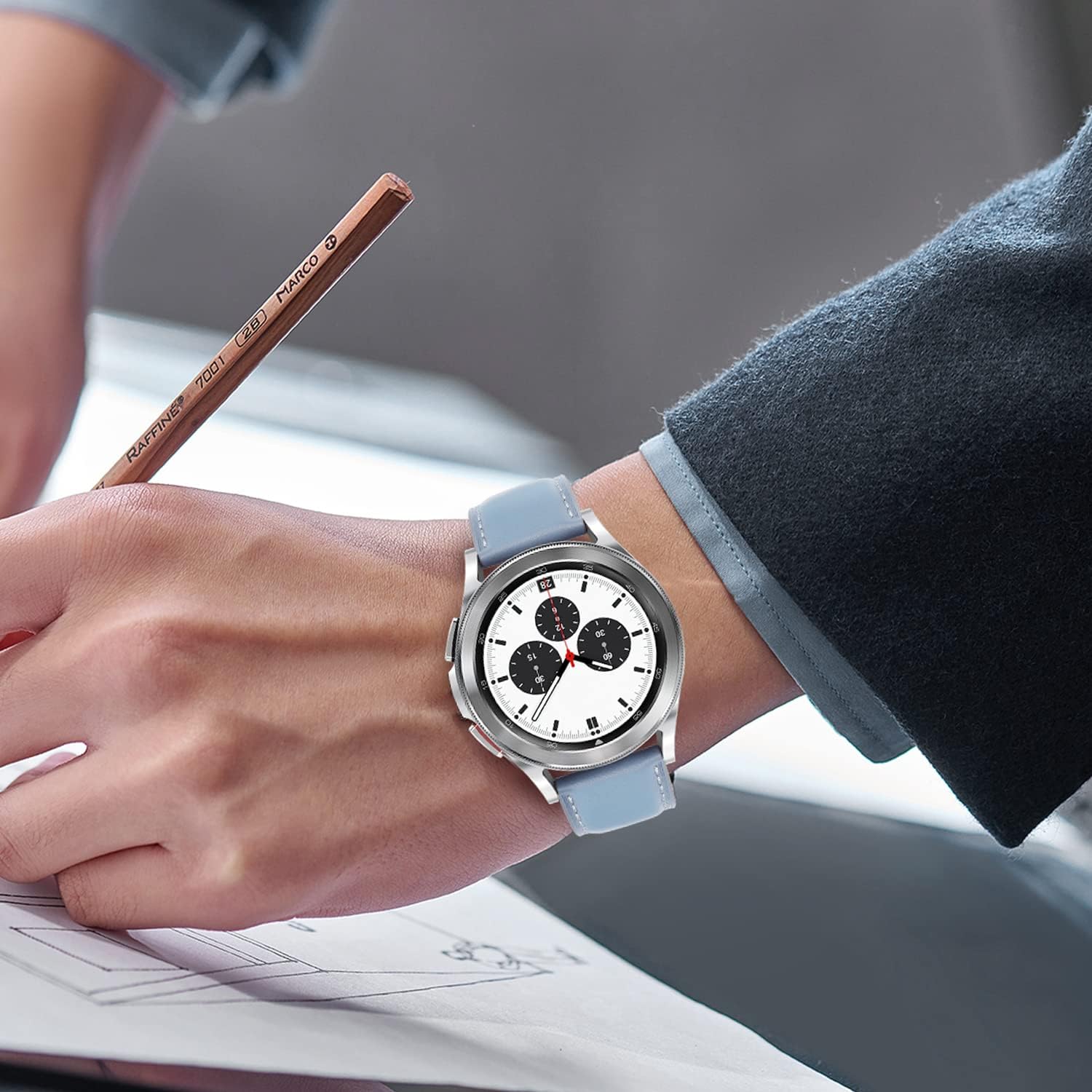 Thumbnail 6 de Tasikar 22mm genuine leather watch strap with quick-release pins for Samsung Galaxy Watch (47mm/43mm) and more