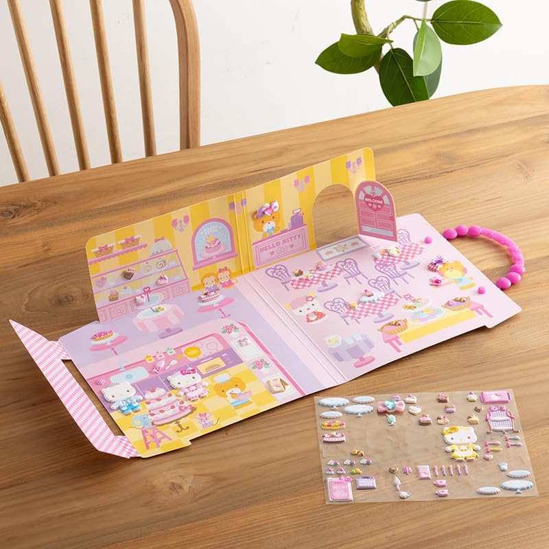 Detalle de サンリオ 154962 ハローキティ あそべるシールセット ケーキ屋さんごっこ・貼ってはがせる