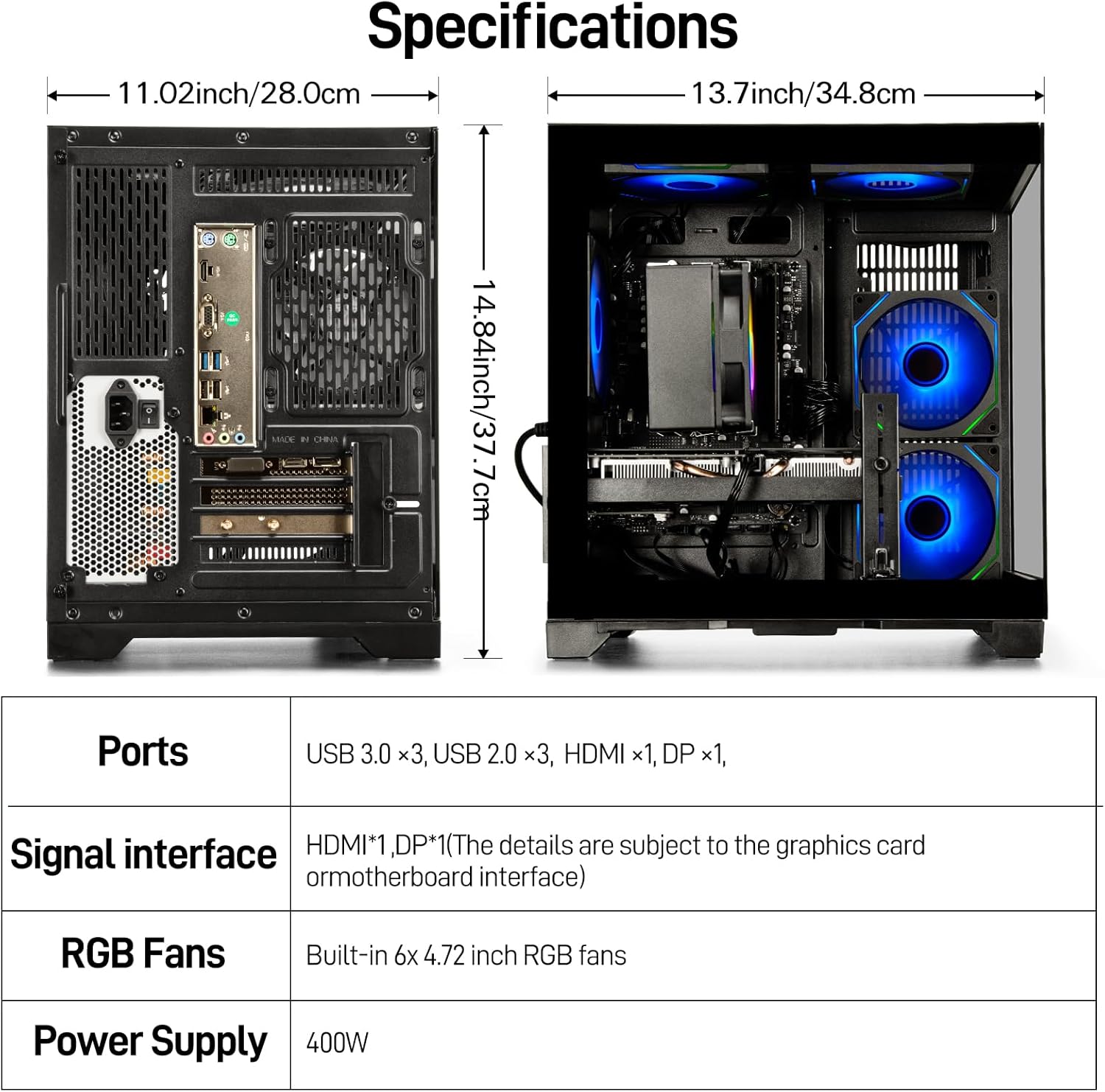 Detalle 2 de WIWB Gaming Desktop PC with Ryzen 5 4500 and GeForce RTX 3050
