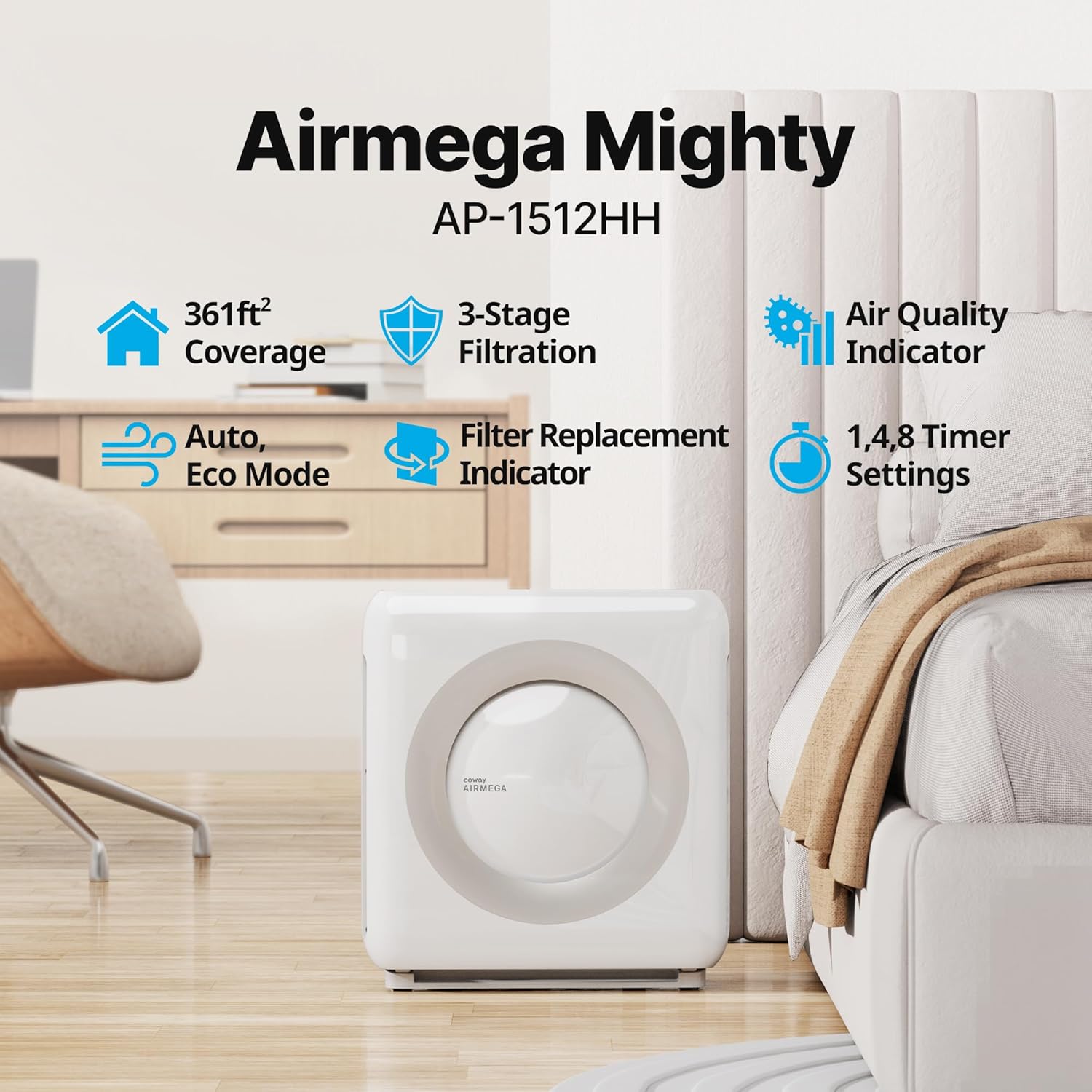 Thumbnail 1 de Coway Airmega AP-1512HH True HEPA Air Purifier
