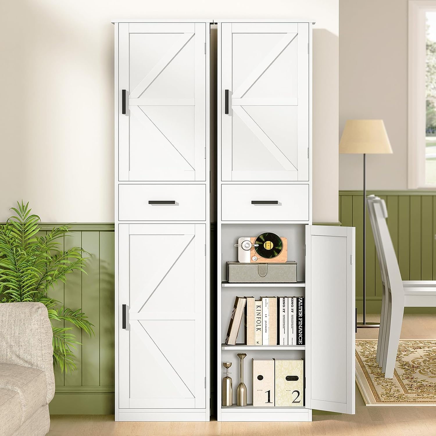 Detalle de WEENFON Bathroom Storage Cabinet, 67-Inch