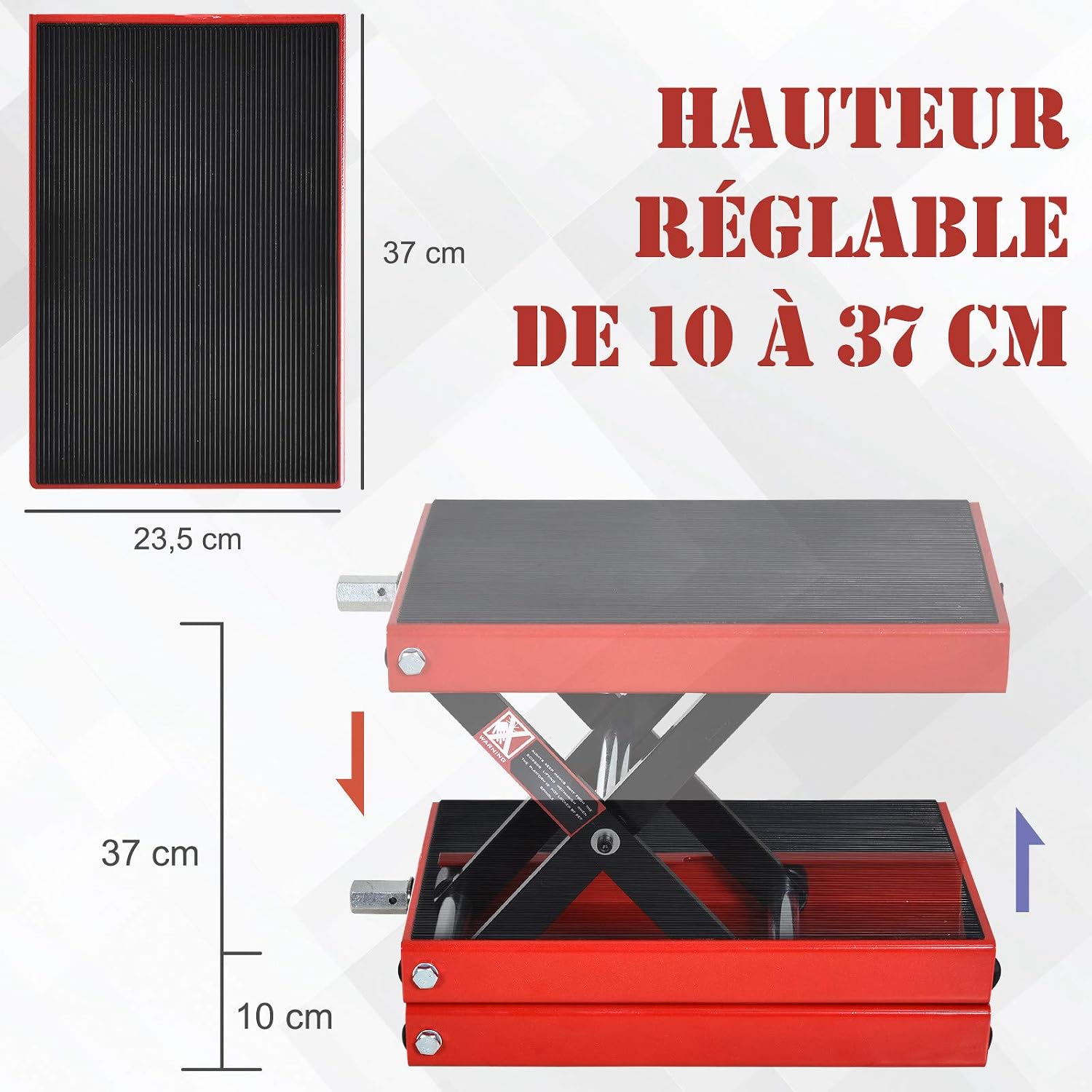 Thumbnail 2 de HOMCOM Lève Moto tout-terrain 10–37 cm