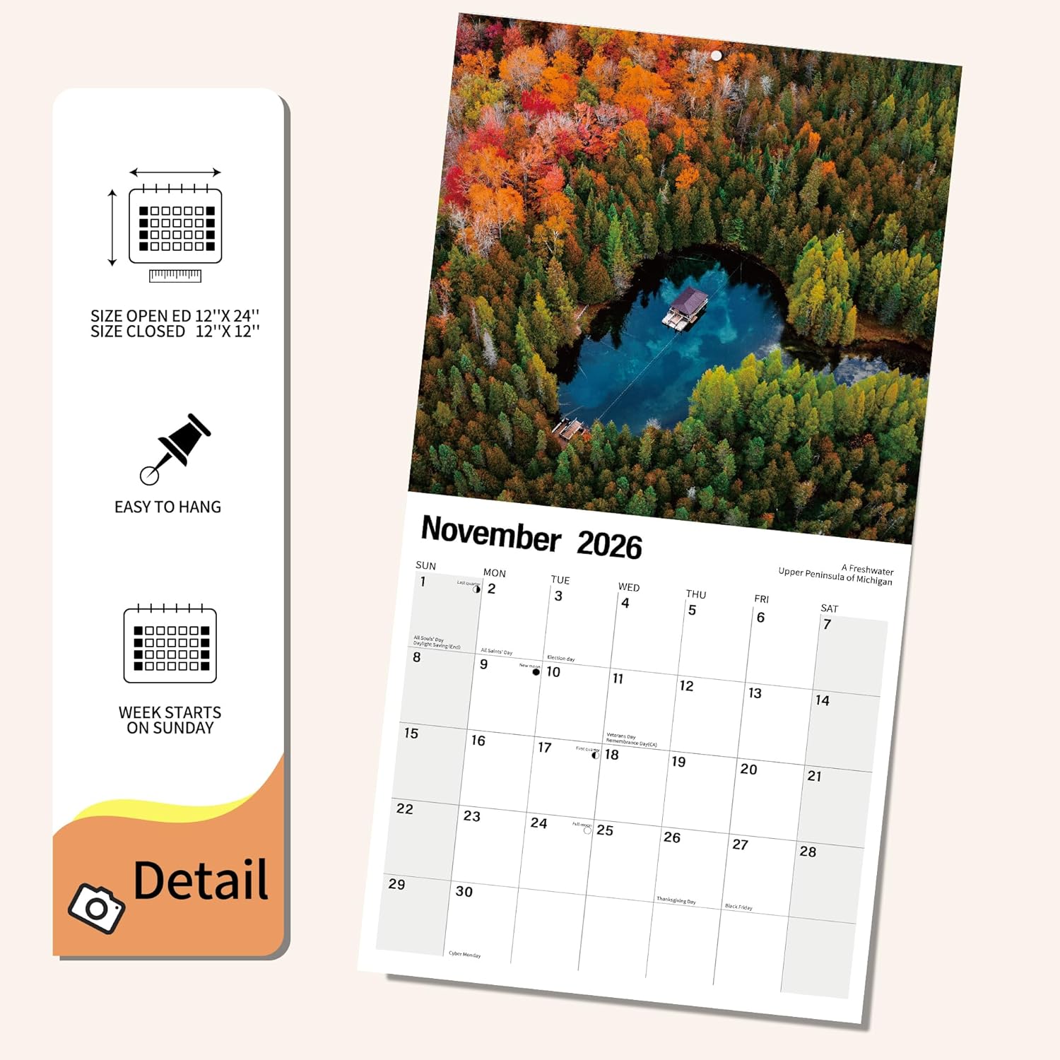 Thumbnail 2 de Wall Calendar 2026 Planner with 12"x24" layout 📅