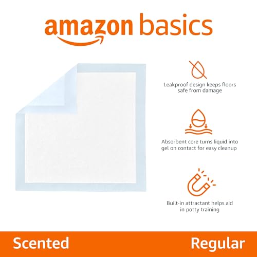 Detalle 2 de Amazon Basics Lot de 50 Coussinets d’Apprentissage pour Chiens – Tampons Pipis Étanches 5 Couches Bleu/Blanc