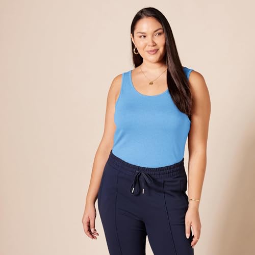Thumbnail 6 de Amazon Essentials Camiseta de Tirantes Entallada para Mujer (Pack 2) – Azul Agua / Azul Francés, XS
