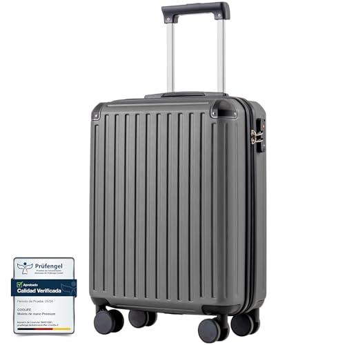 Detalle de Maleta de Cabina COOLIFE 55 x 40 x 20 cm con 4 ruedas y candado TSA para Ryanair – + Mochila de negocios apta cabina
