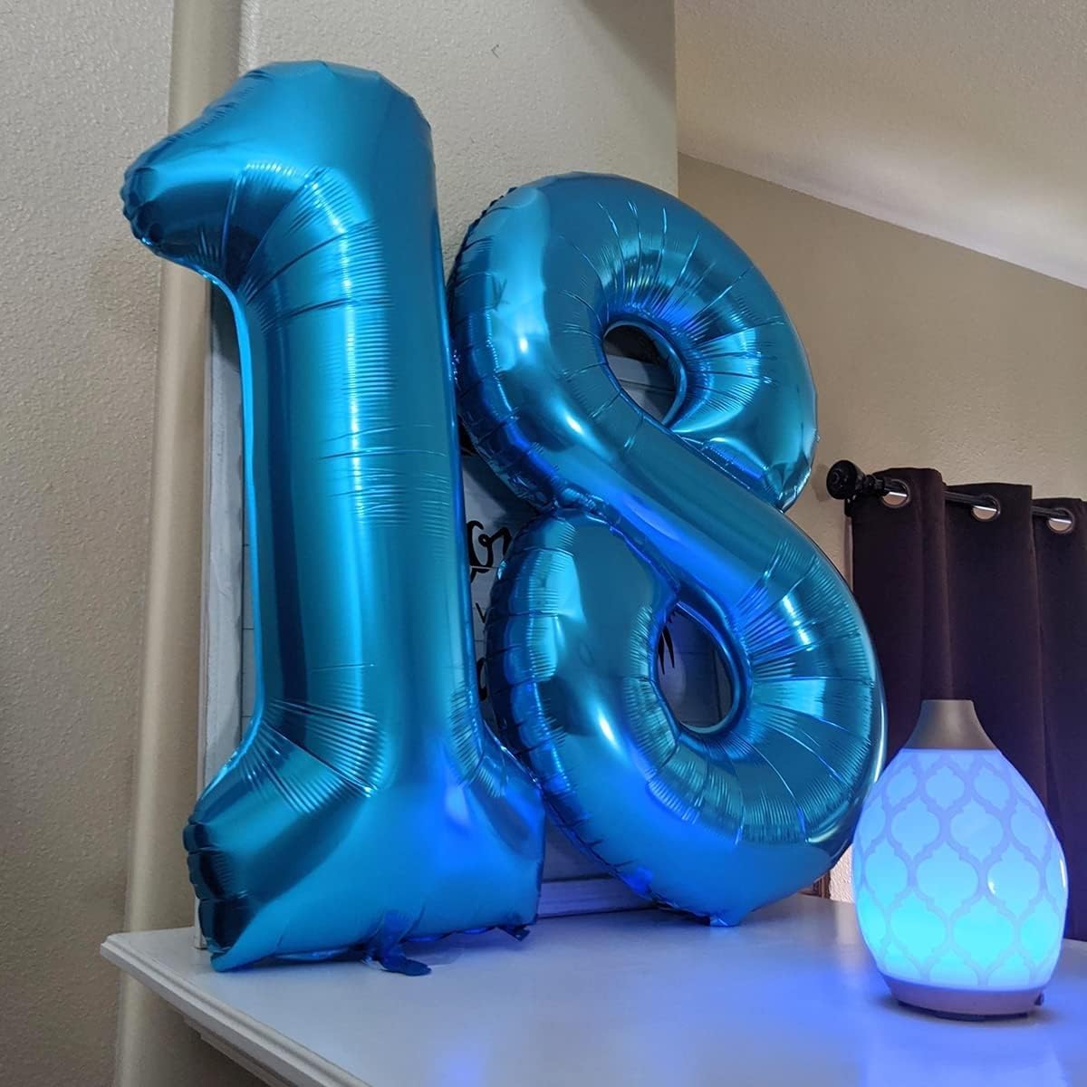 Detalle 1 de Blue Number 1 Foil Balloon, 40-Inch