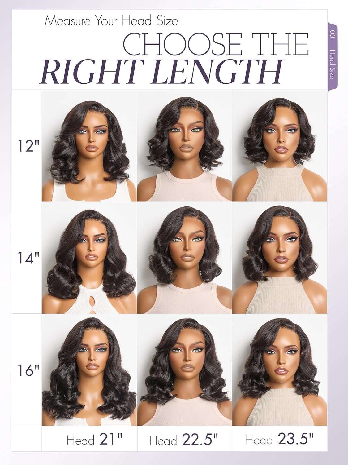 Thumbnail 3 de LUVME HAIR 100% Human Hair Loose Wave Glueless Wig with HD Lace, Pre-Cut Lace & Bleached Knots (12 in)