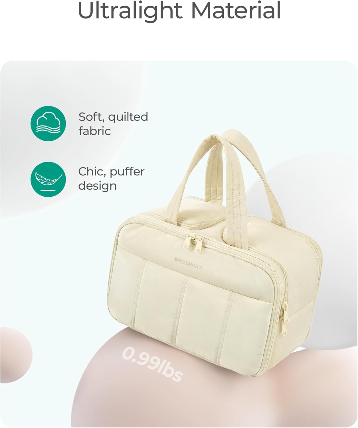 Thumbnail 6 de BAGSMART Kulturbeutel Damen – geräumige, aufgehängte Kosmetiktasche in Dunkelrosa für Reisen