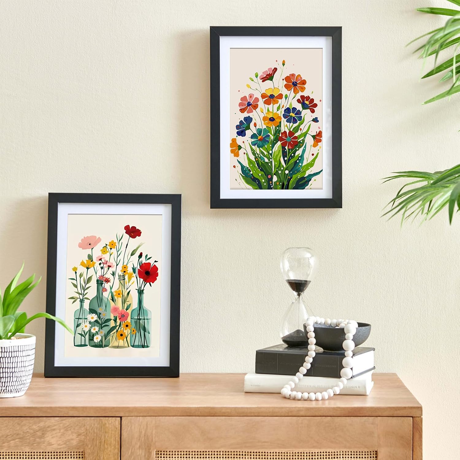 Thumbnail 1 de Yveszomi 2 Pack Paint by Numbers for Adults with Frame – Flowers 8x12in