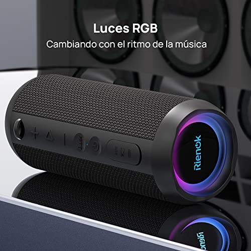Thumbnail 6 de RIENOK Altavoz Bluetooth 30W Portátil: potencia, impermeabilidad IPX7 y RGB para fiestas al aire libre