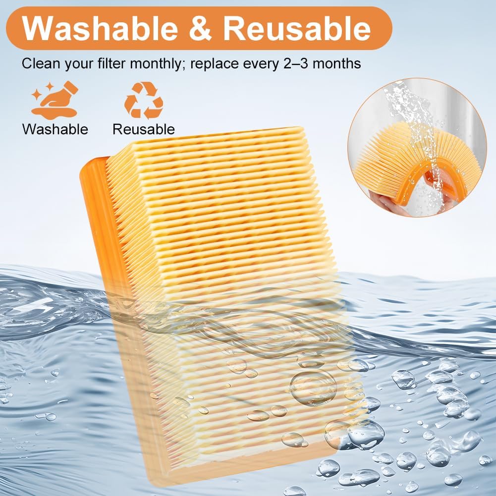 Detalle de Vicloon Flat-Pleated Replacement Filters for Kärcher MV4, MV5, MV6, WD4, WD5 and WD6
