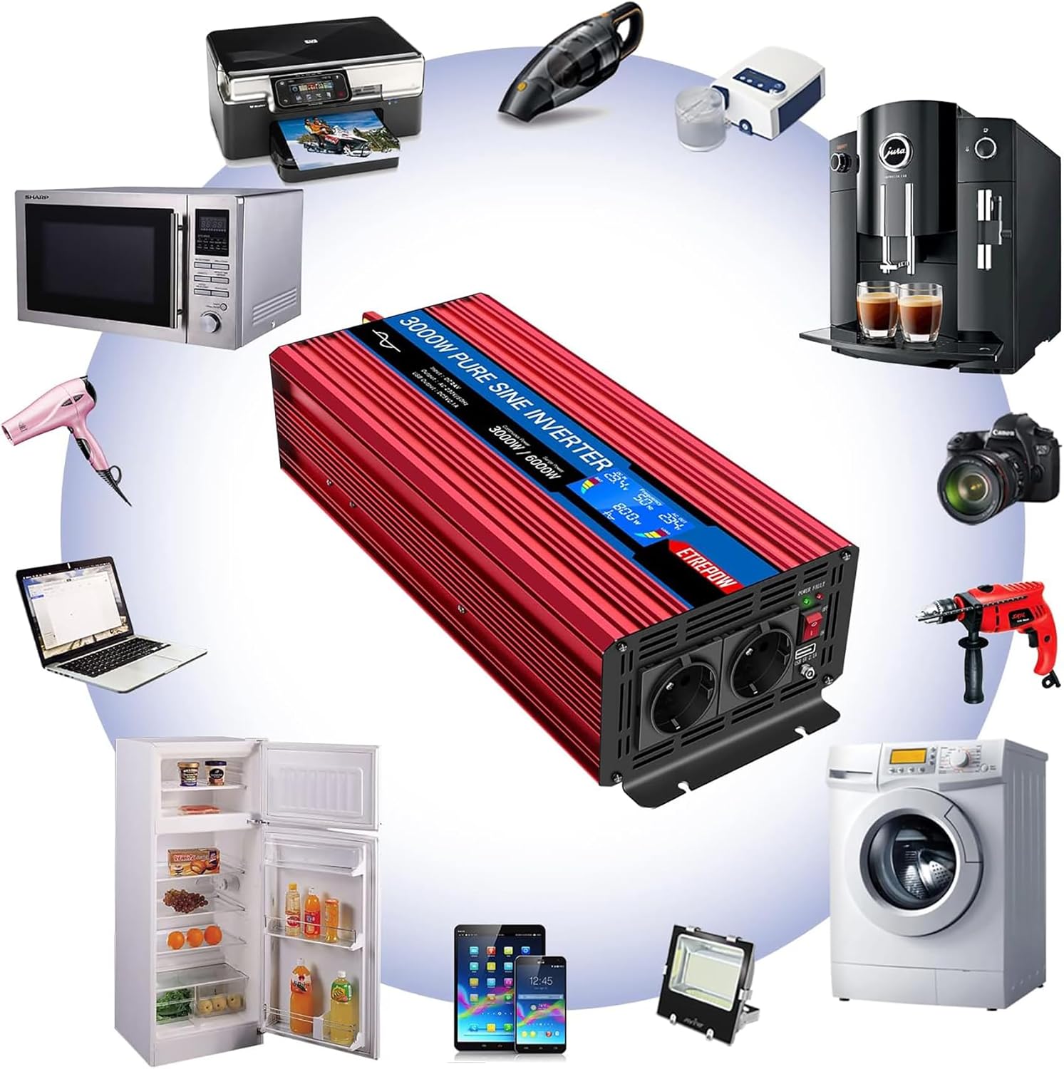 Thumbnail 2 de ETREPOW 3000W onduleur 24V→220V 🔌