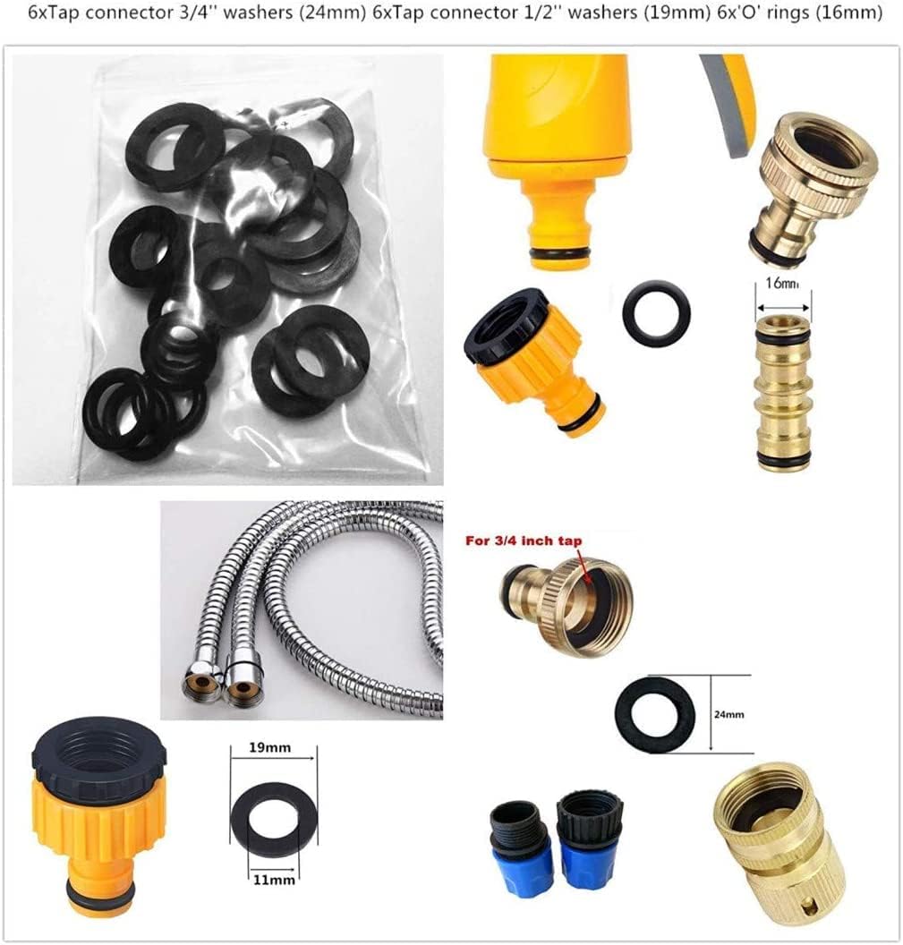 Detalle de TOPWAYS Garden Hose Connector Set: 4‑Piece ABS Kit for Quick Connect, Waterstop, 2-in-1 Tap Connector and Repair