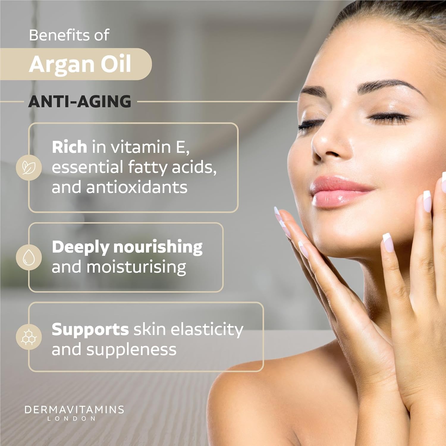 Thumbnail 1 de Huile d’argan 100 % pure pressée à froid Dermavitamins (10 ml) : soin visage & cheveux