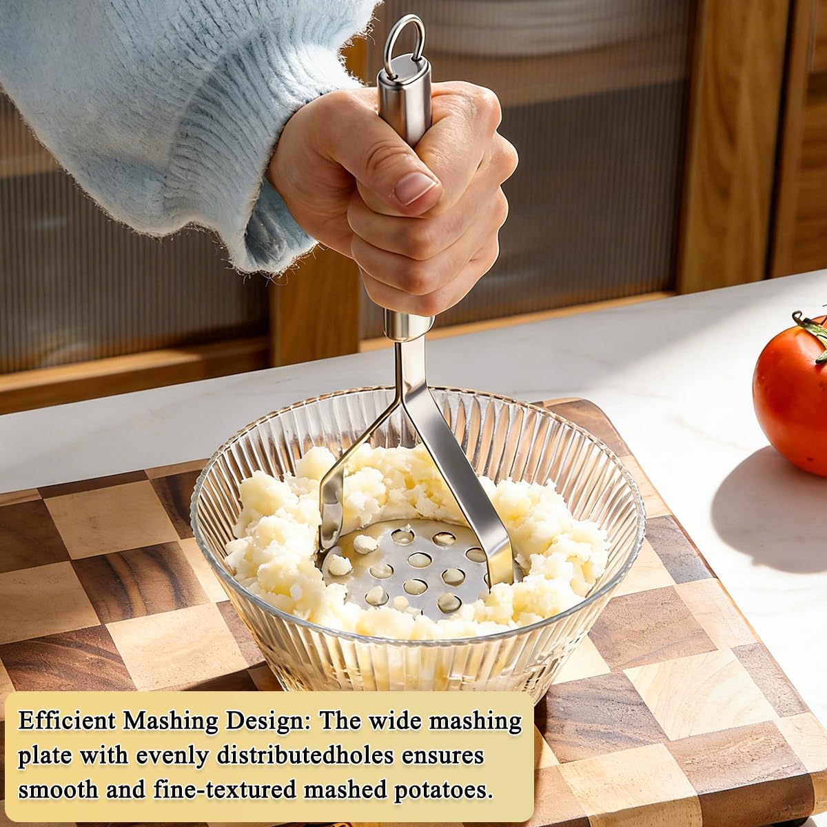 Detalle de Homquen Potato Masher, Stainless Steel