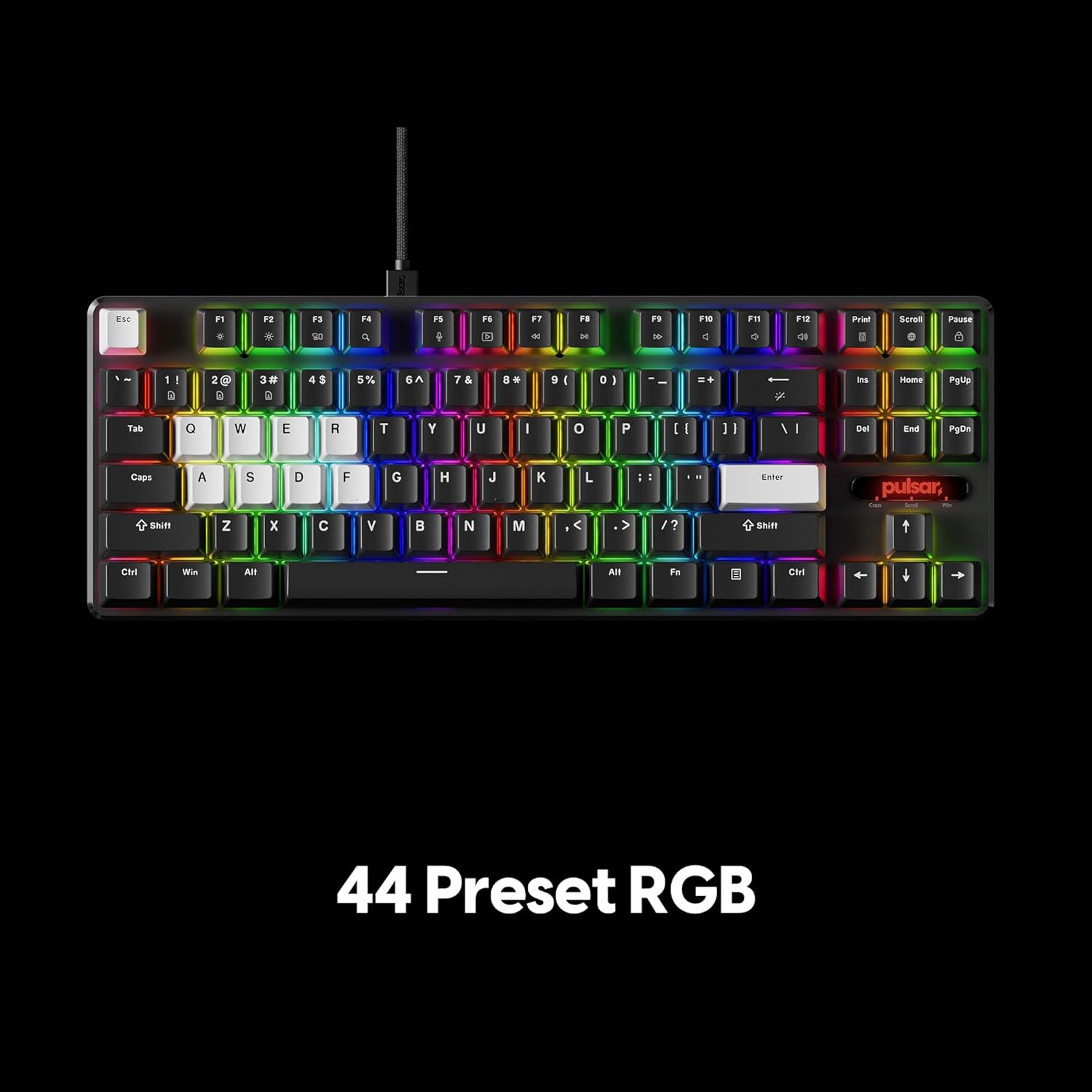 Thumbnail 5 de Pulsar Gaming Gears PCMK 2 HE TKL Salon Effect — clavier de jeu magnétique à déclenchement rapide, RGB
