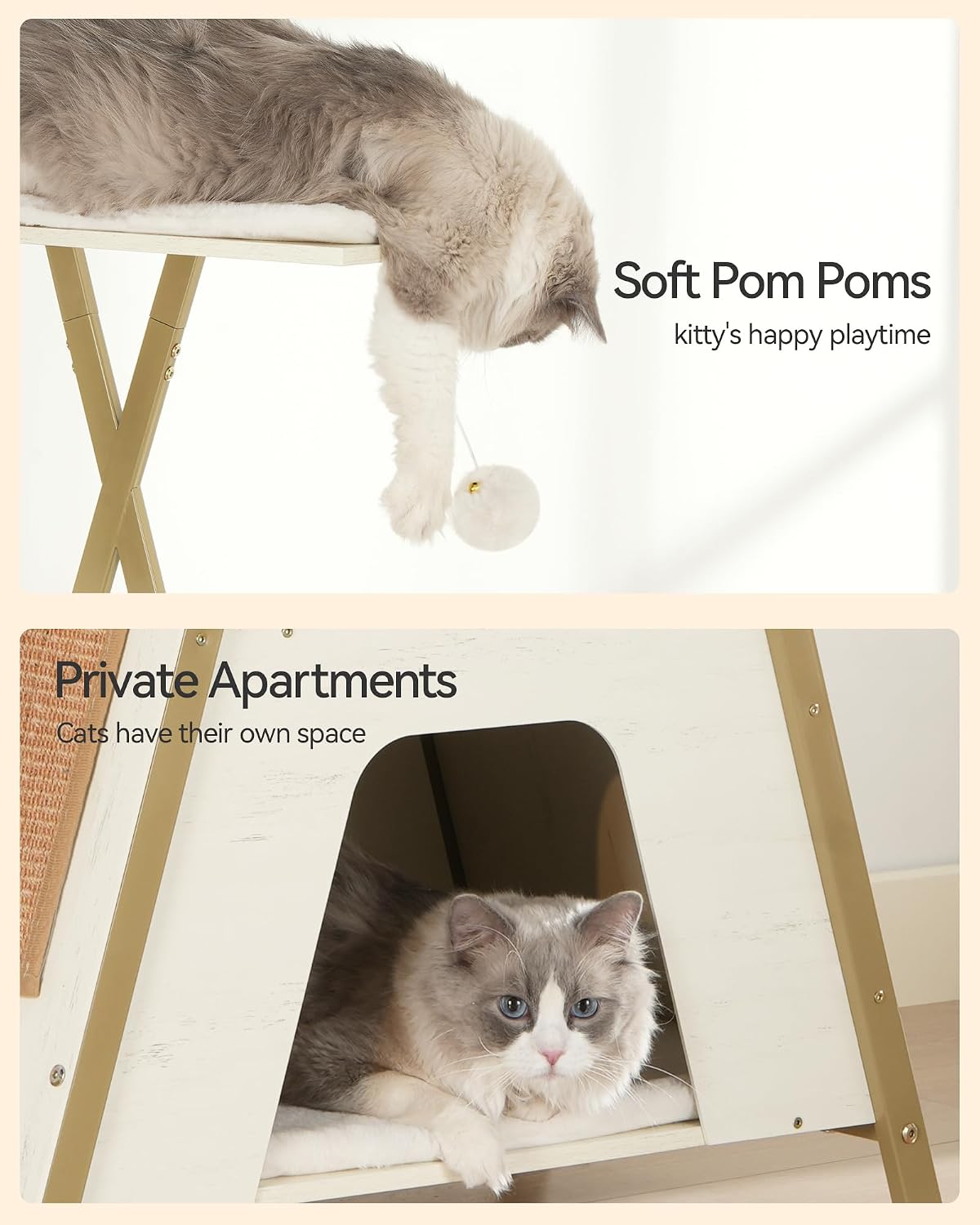 Thumbnail 6 de FourFurPets Katzenbaum 184 cm für mehrere Katzen