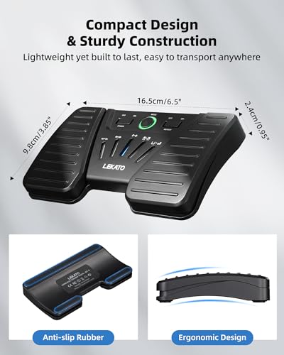 Thumbnail 4 de LEKATO JSP-01 Bluetooth Page Turning Pedal: Wireless Footswitch for Hands-Free Reading and Control