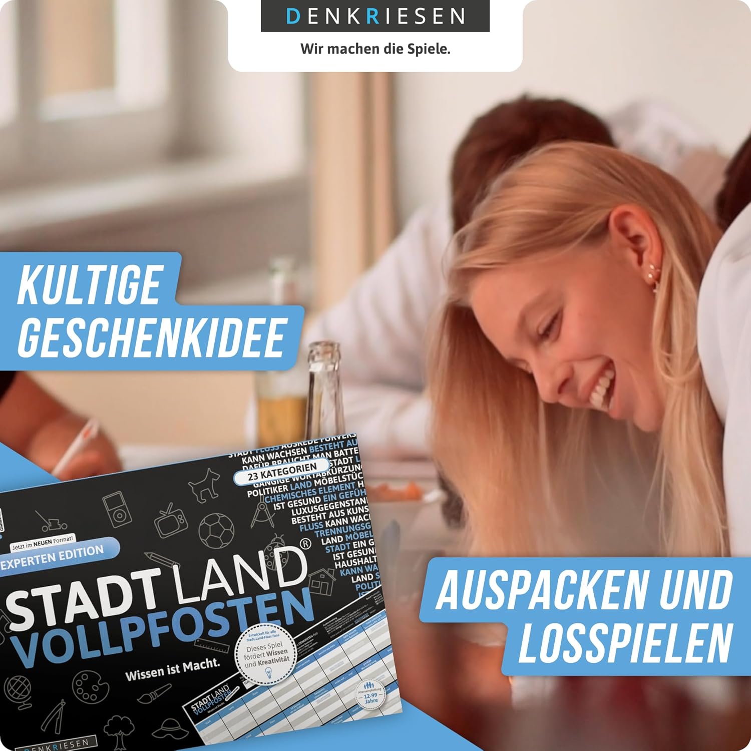 Thumbnail 4 de DENKRIESEN – Stadt Land VOLLPFOSTEN® Experten Edition (A4, 50 Blatt) – Wissen ist Macht