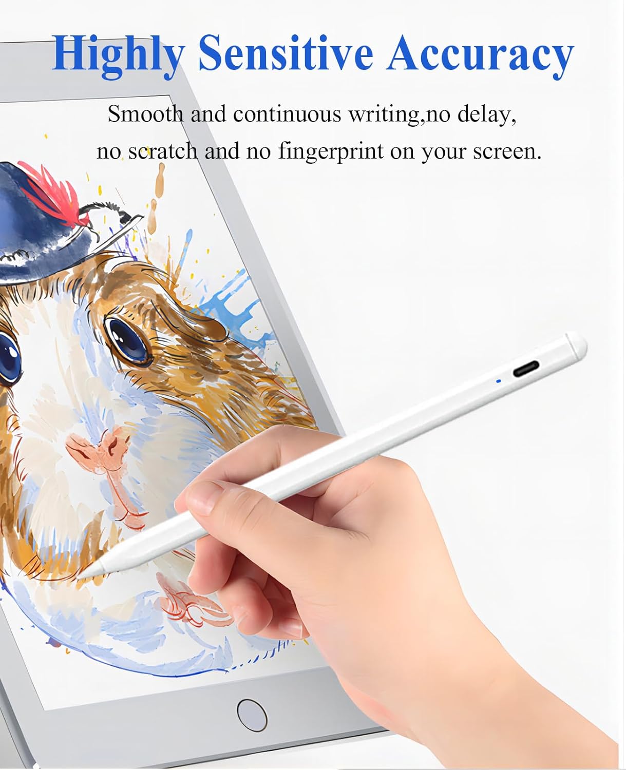 Thumbnail 4 de Kenkor Active Stylus Pen for iPad and Tablets (Magnetic, Rechargeable, 1.5 mm Tip)