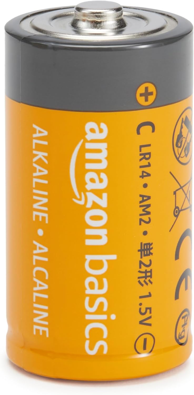 Detalle 2 de Amazonベーシック LR14-8B 単2形アルカリ乾電池 8本・1.5V、保存期間5年
