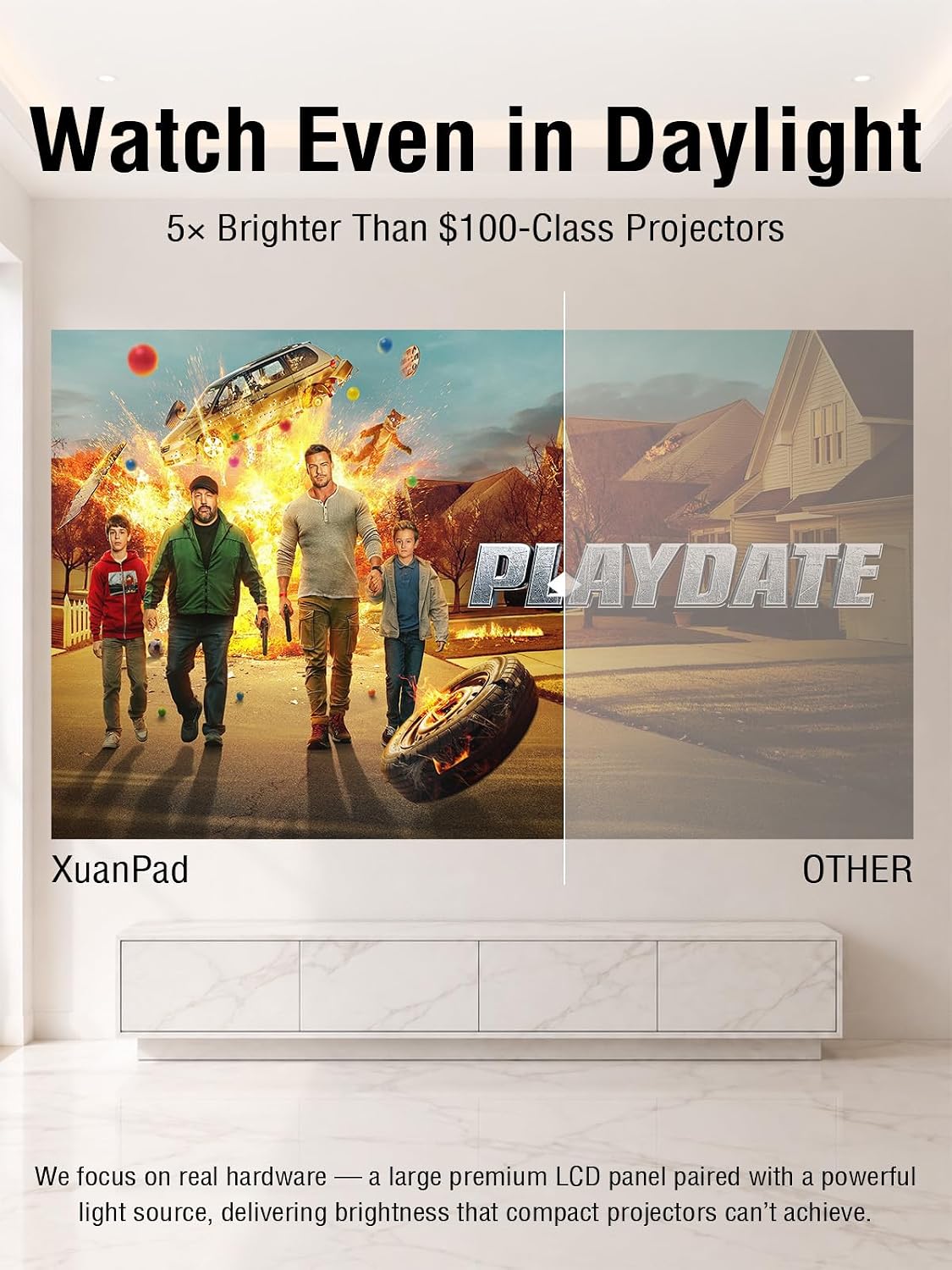 Detalle 2 de XuanPad smart projector with 42W Dolby Audio