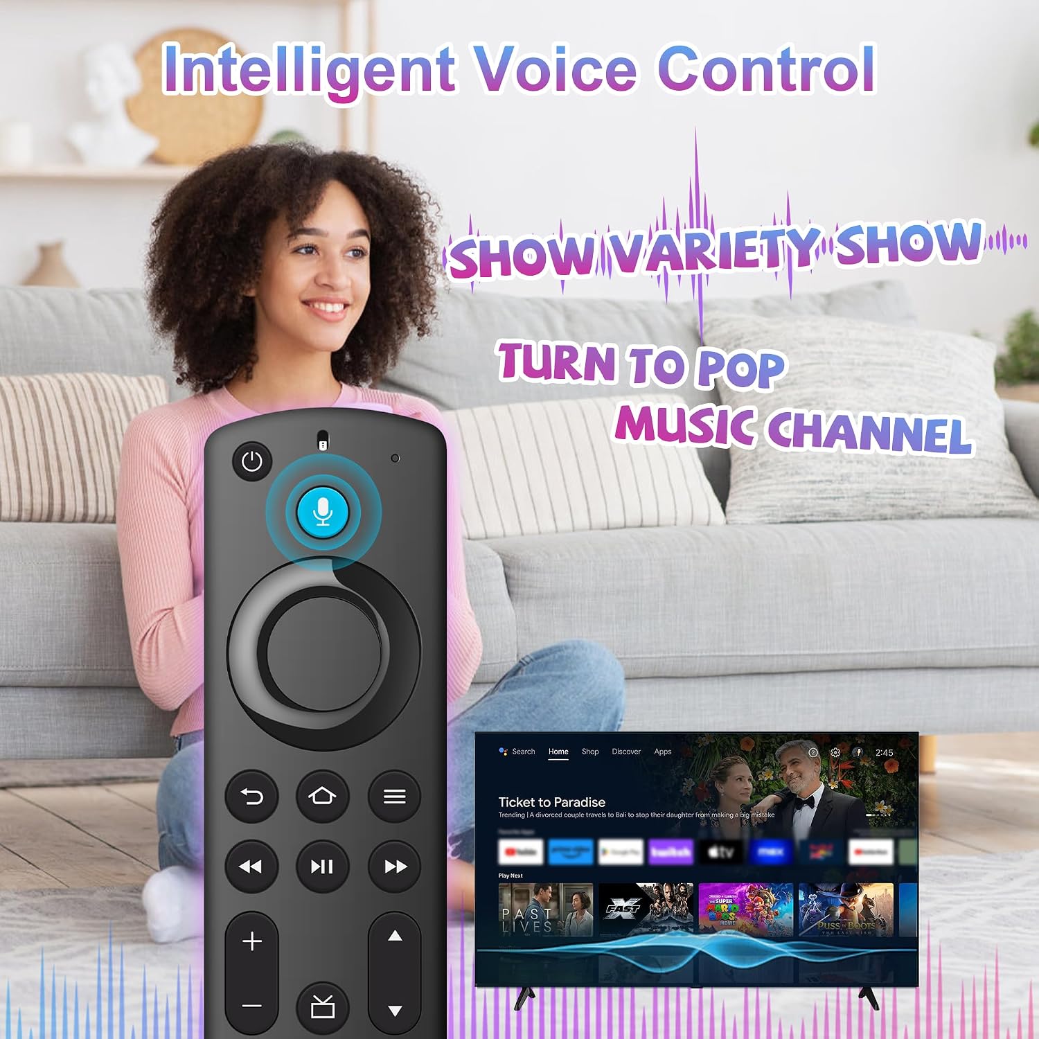 Detalle de Replacement Voice Stick Remote for Insignia Smart TV Sticks and Cubes