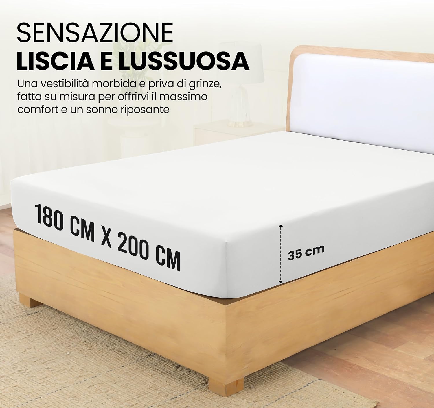 Detalle 2 de Utopia Bedding Lenzuolo con Angoli 160x200cm