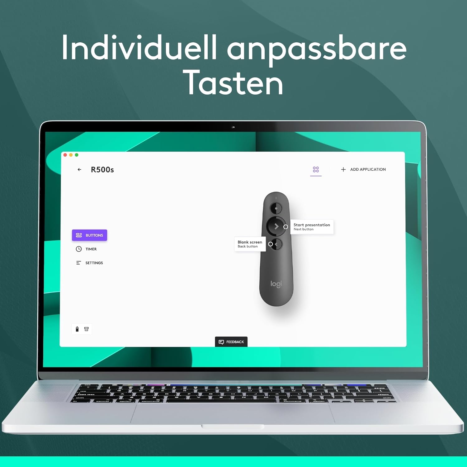 Thumbnail 4 de Logitech R500s Presenter (Laser Klasse 1) für Bluetooth & USB – Reichweite bis 20 m, konfigurierbar, dunkelgrau