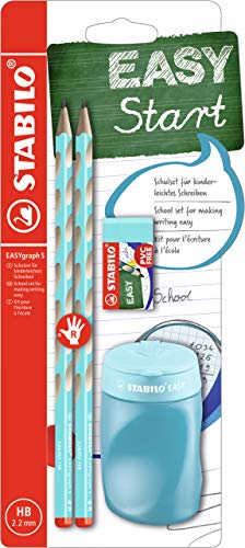 Detalle de STABILO School Set EASYgraph S: la matita grafite ergonomica per una scrittura naturale