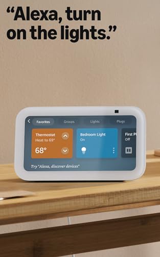 Detalle de Amazon Echo Show 5 (Newest Model) – Glacier White
