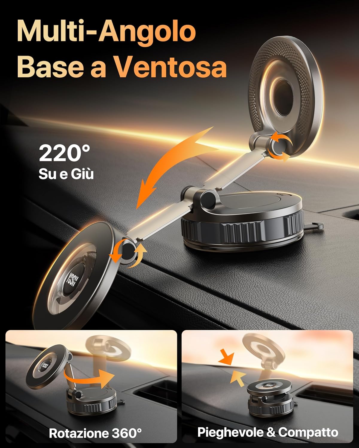 Thumbnail 4 de YOSH Sottovuoto Porta Cellulare Auto Magnetico 2800 gf