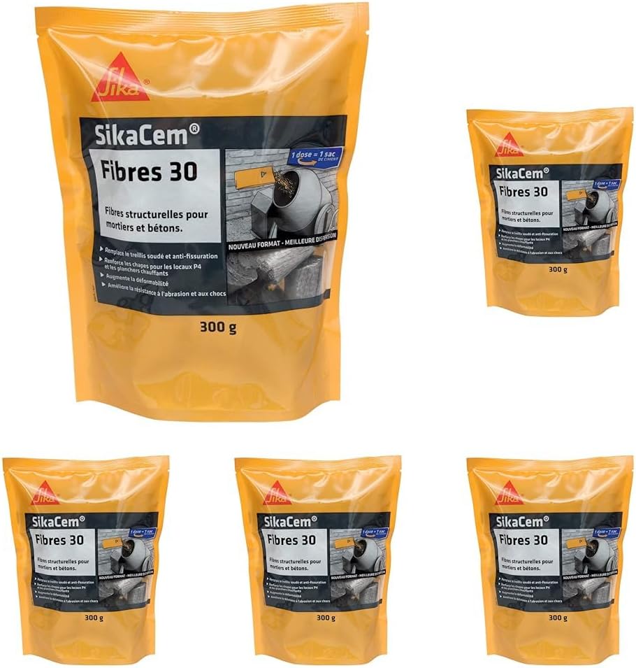 Thumbnail 6 de SIKA Fibres structurelles 30 mm pour mortiers et bétons – SikaCem Fibres 30 Gris, 300 g
