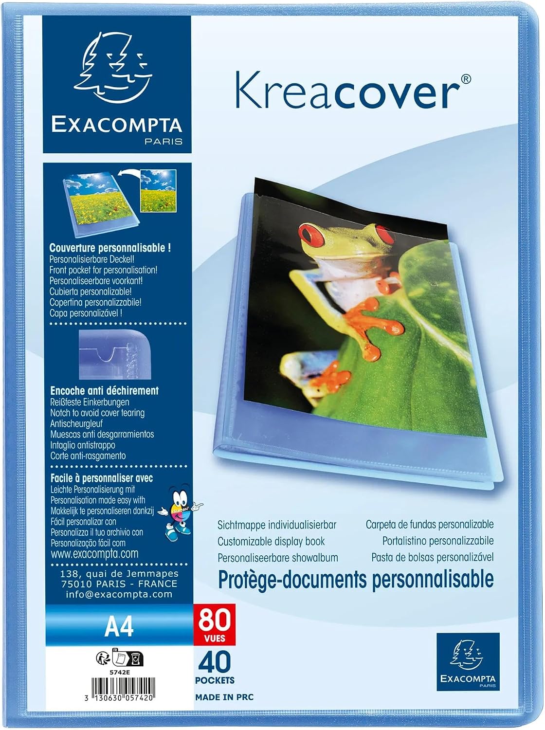 Detalle de Exacompta 5762E Kreacover Chromaline bleu
