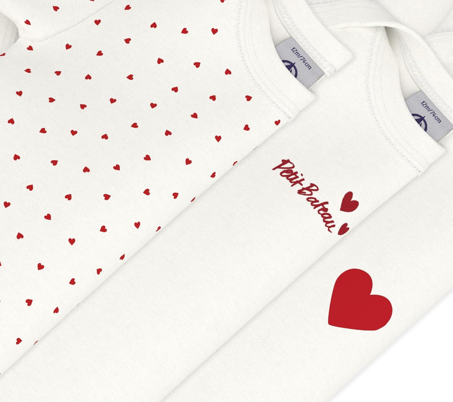 Thumbnail 2 de Petit Bateau A00bb – Body bébé fille en côte (lot de 3)