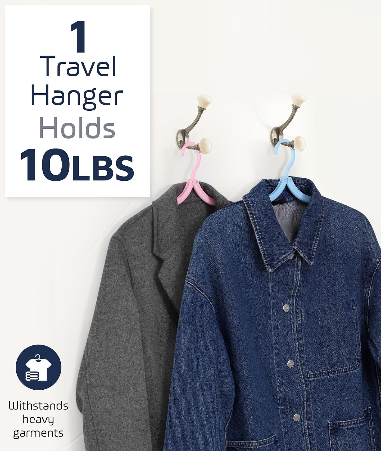 Detalle de Foldable Travel Hangers, 3.5 x 5.1 Inches