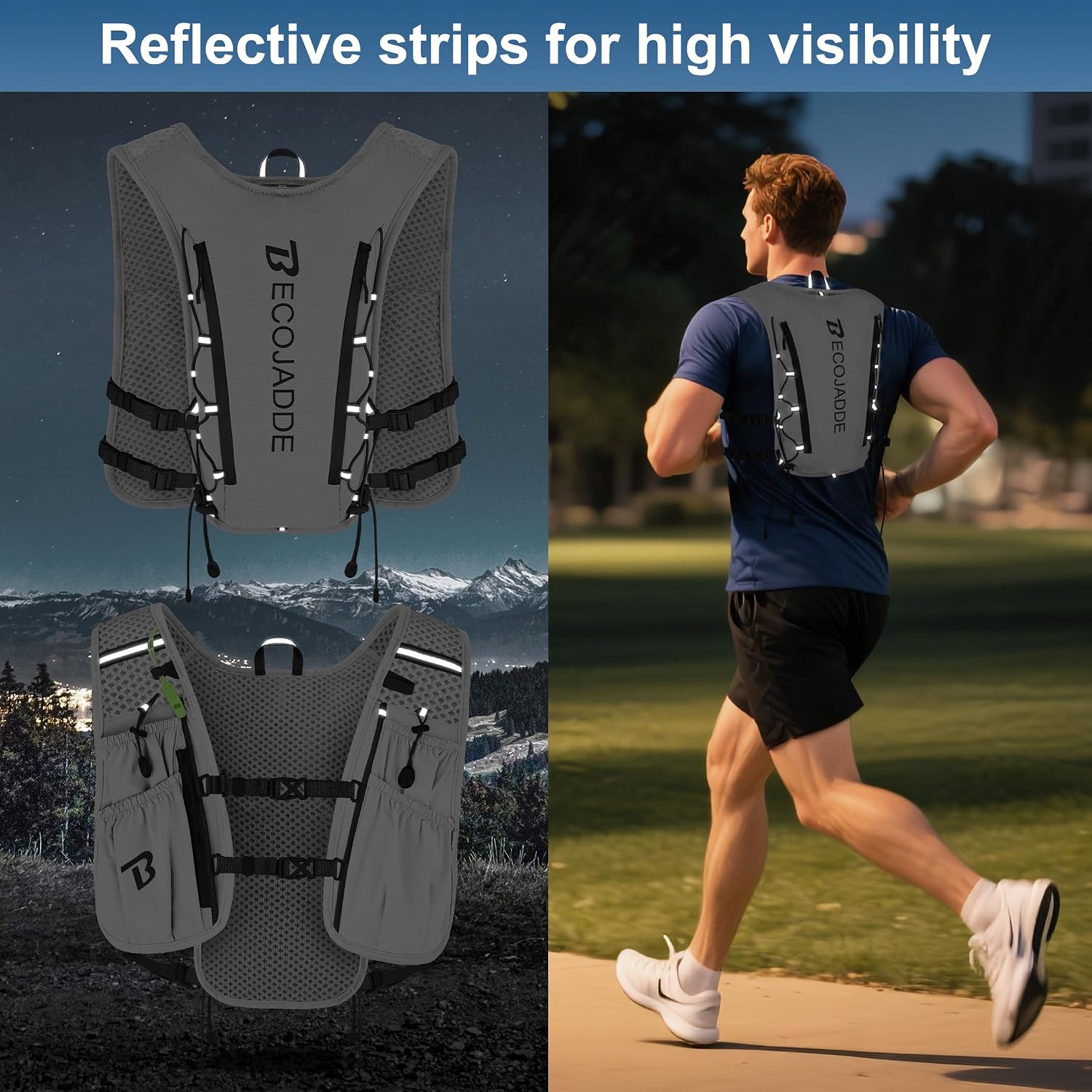 Thumbnail 5 de BECOJADDE Running Vest 5L hydration pack
