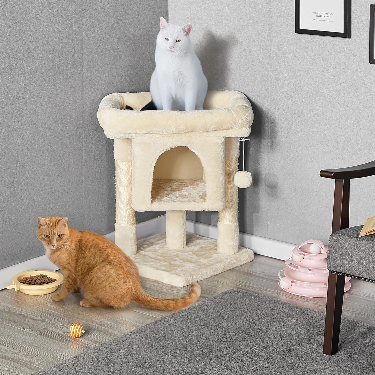 Detalle 2 de Yaheetech Cat Tree Tower 52 cm Top